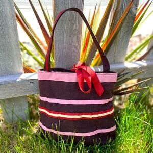 Victoria’s Secret Canvas Striped Handbag